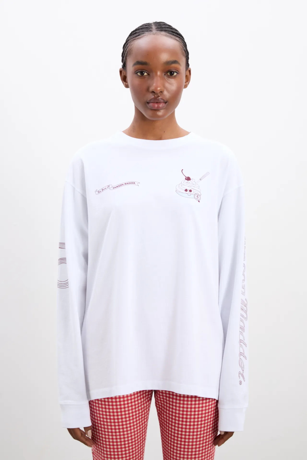 dm 5 long sleeve tee sold by Damson Madder product image thumbnail 2