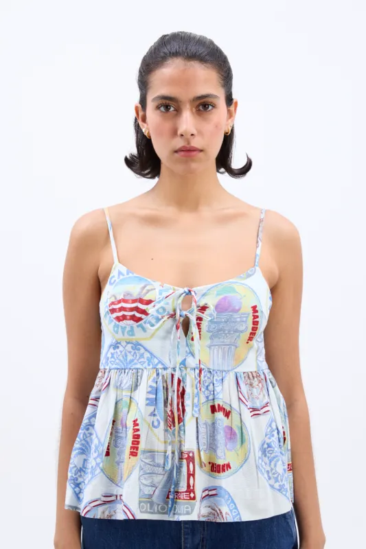 penny shell top - holiday print made by Damson Madder