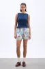 pull on short - holiday print sold by Damson Madder