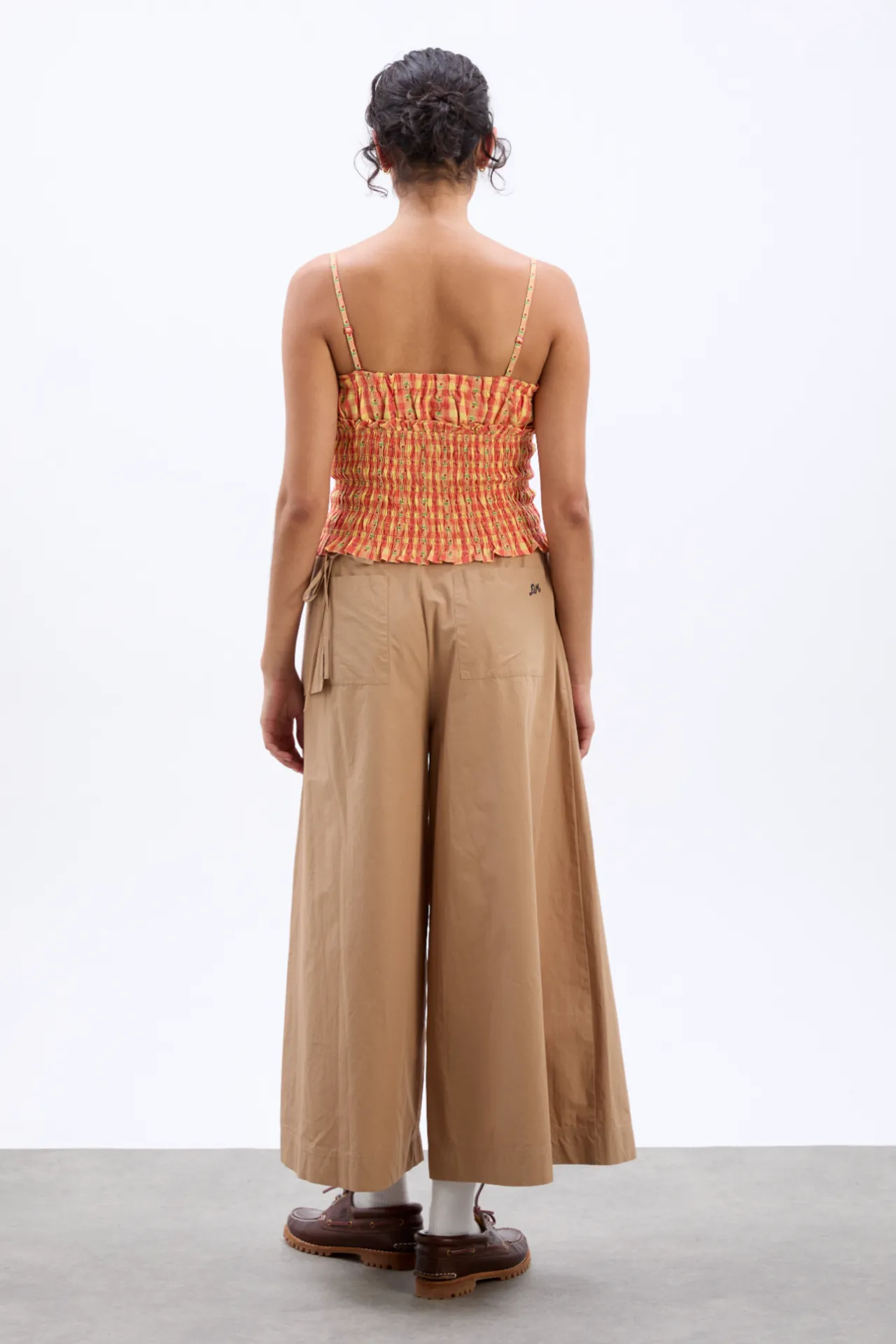 nola cami - orange gingham sold by Damson Madder product image thumbnail 5