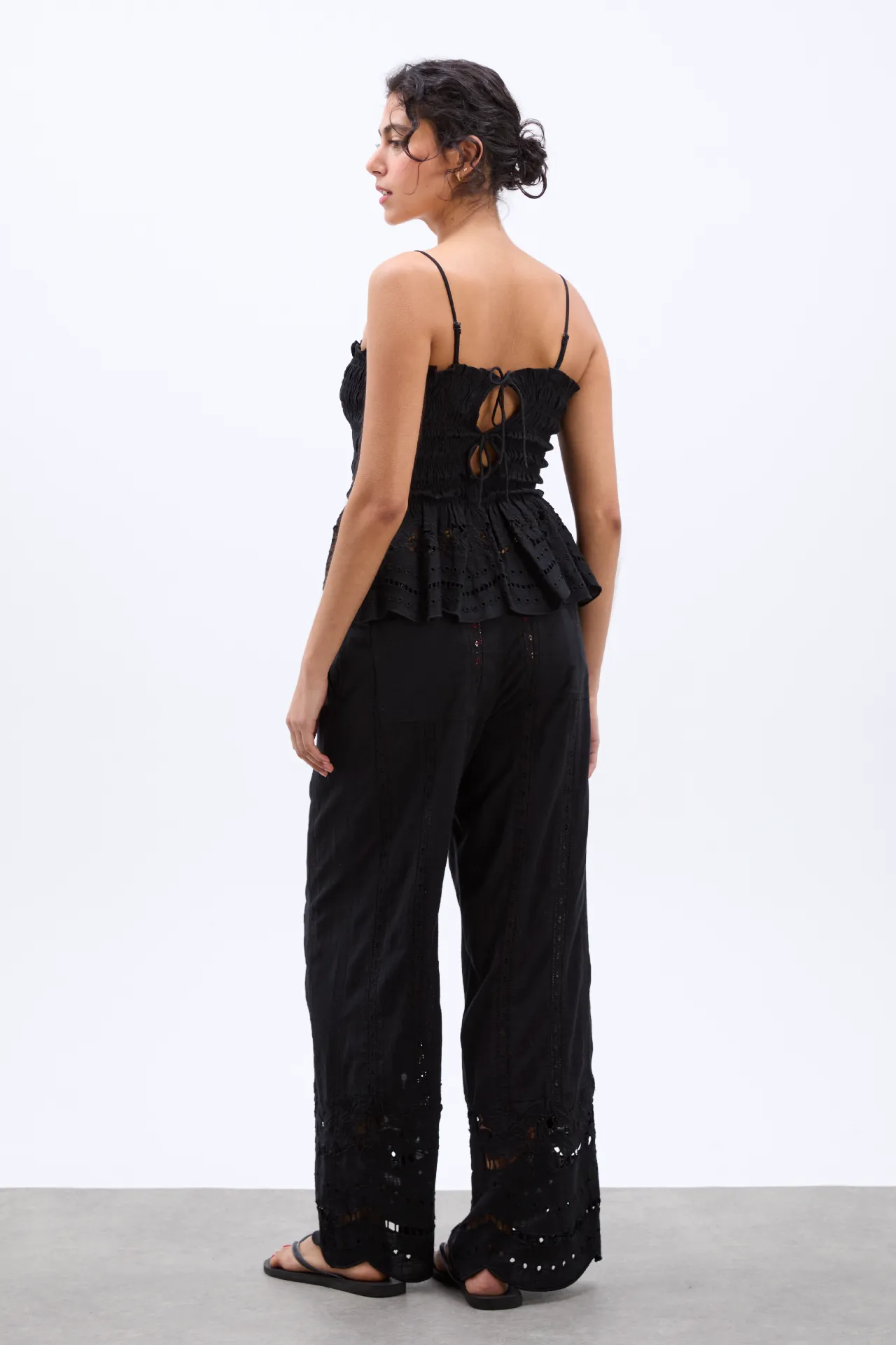 martina embroidered trousers - black sold by Damson Madder product image thumbnail 5