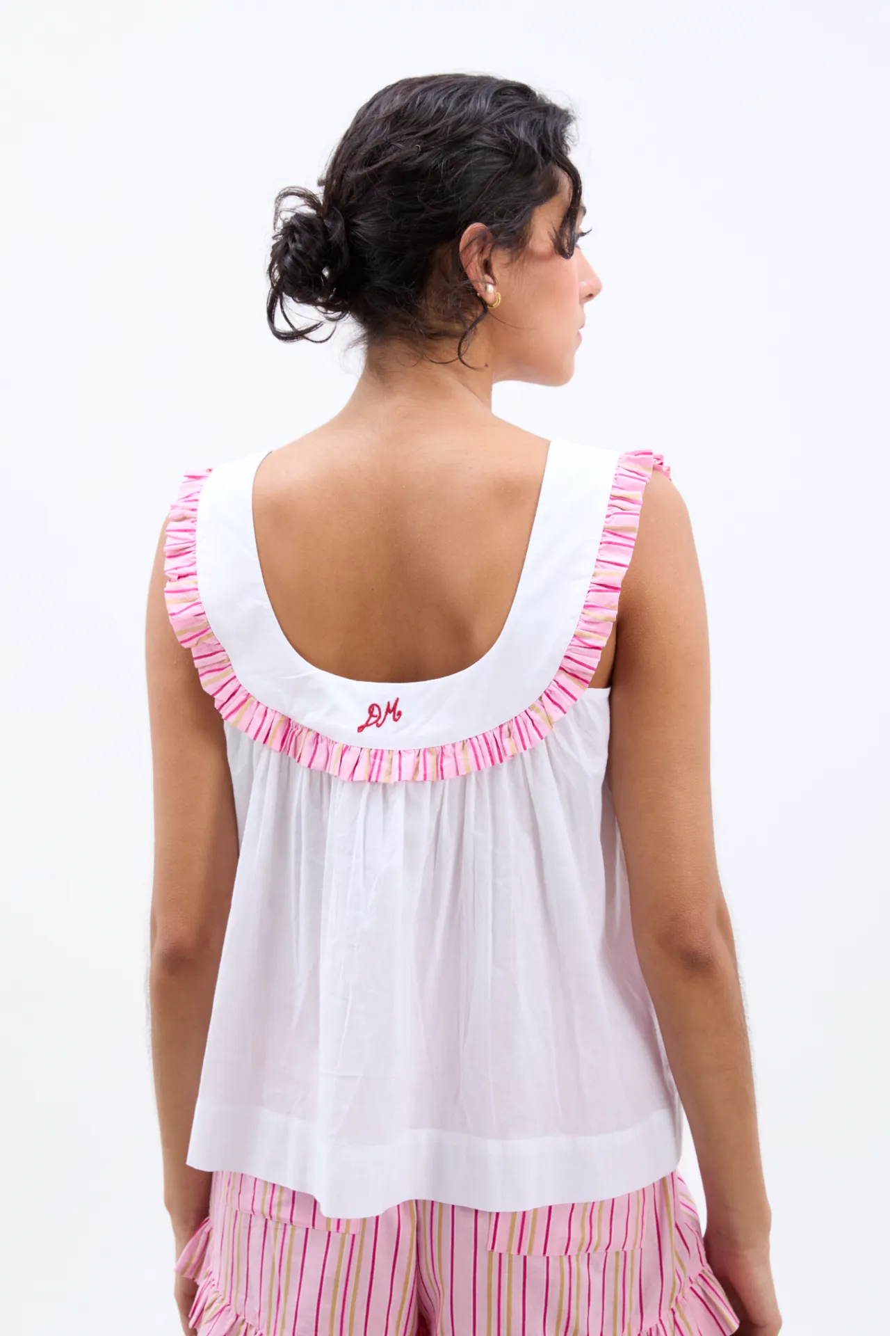 arden shell top - white sold by Damson Madder product image thumbnail 3