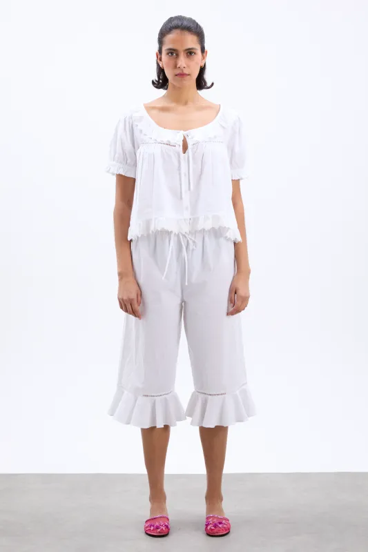 harling long bloomers - white sold by Damson Madder