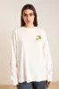 matcha moments long sleeve tee - ecru sold by Damson Madder