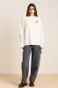 matcha moments long sleeve tee - ecru sold by Damson Madder
