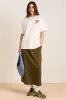 apple peel boyfriend tee - ecru sold by Damson Madder