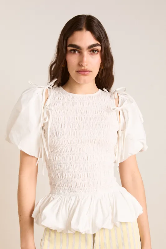 becca multi-way blouse - white sold by Damson Madder