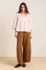 leilani blouse - off white and red spot sold by Damson Madder