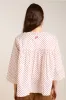 leilani blouse - off white and red spot sold by Damson Madder