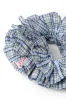 garter scrunchie- cloudy check sold by Damson Madder