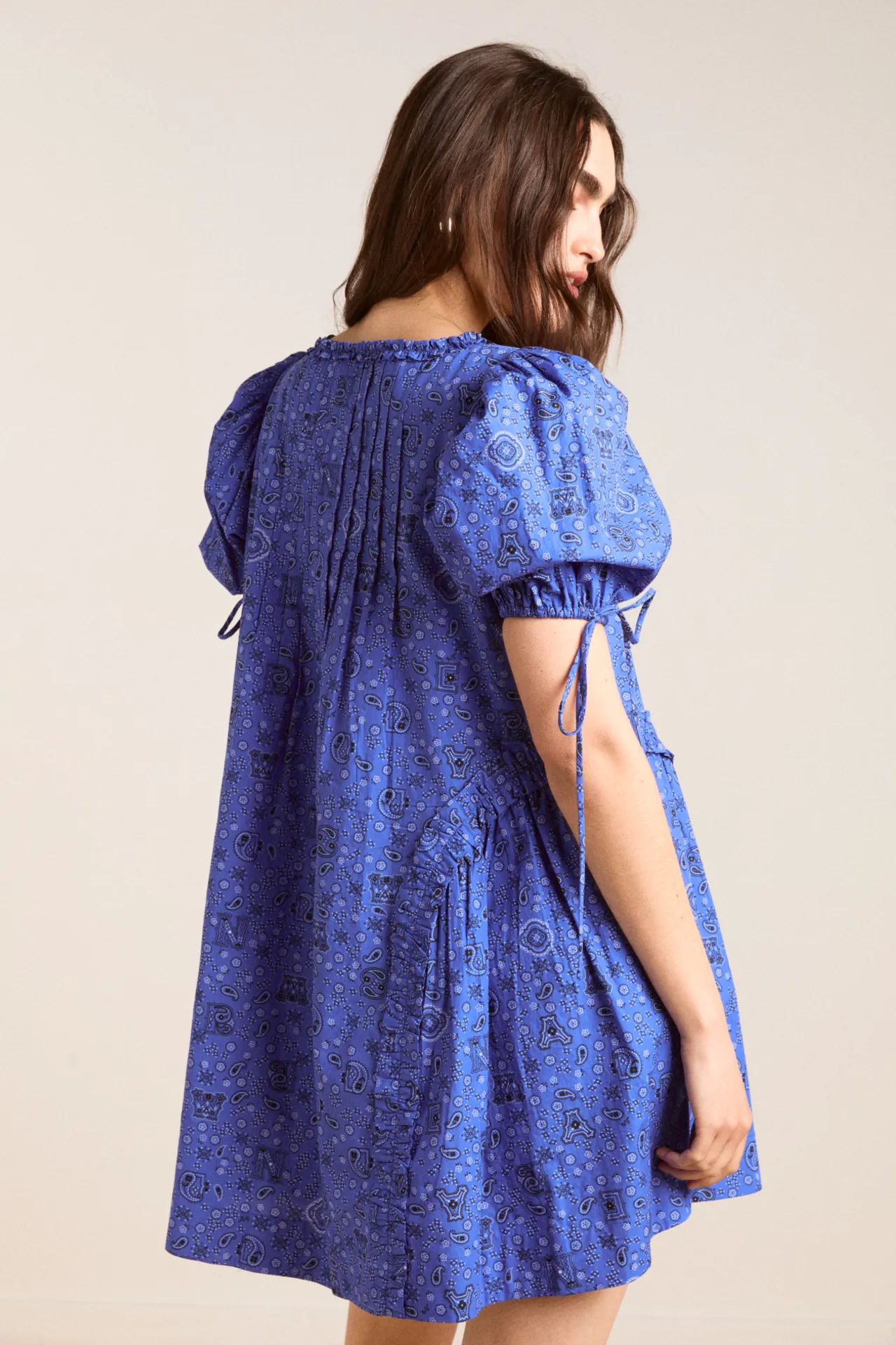 meri mini dress - blue paisley sold by Damson Madder product image thumbnail 5