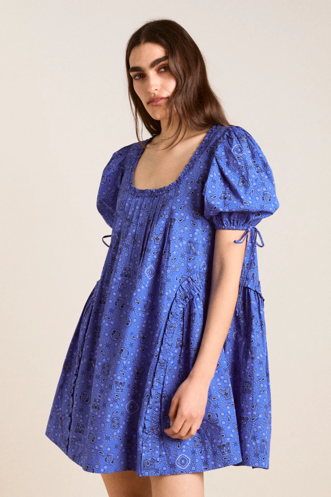 meri mini dress - blue paisley sold by Damson Madder product image thumbnail 2