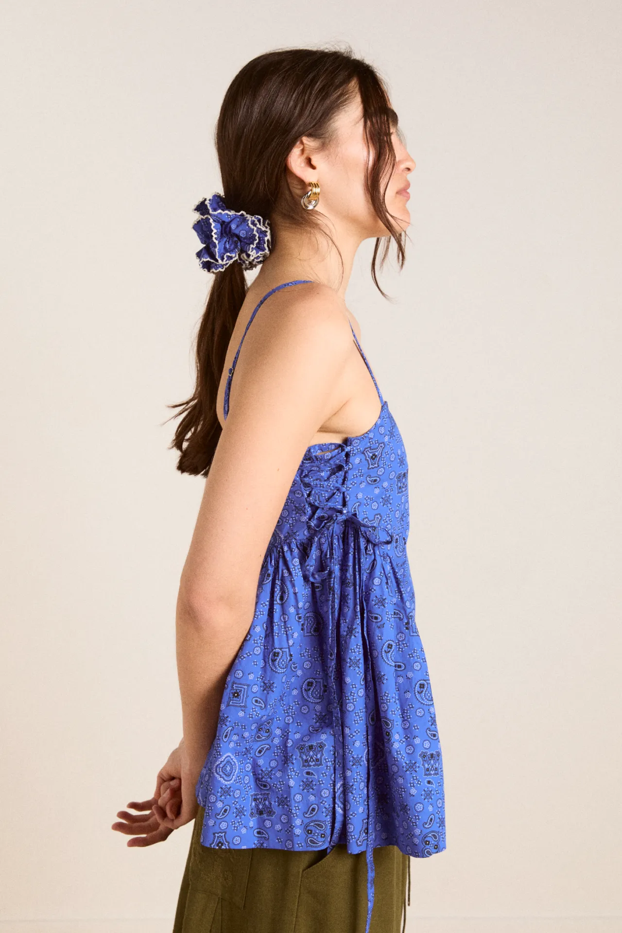 cressida cami - blue paisley sold by Damson Madder product image thumbnail 5
