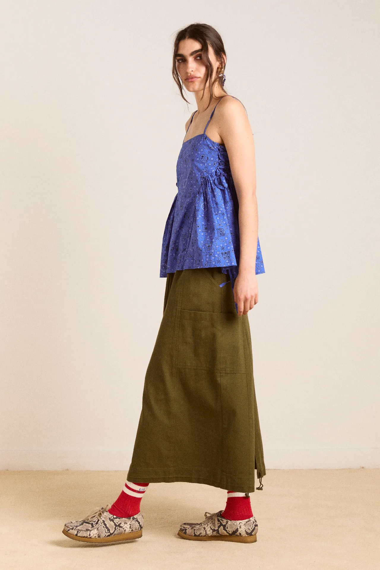 cressida cami - blue paisley sold by Damson Madder product image thumbnail 4