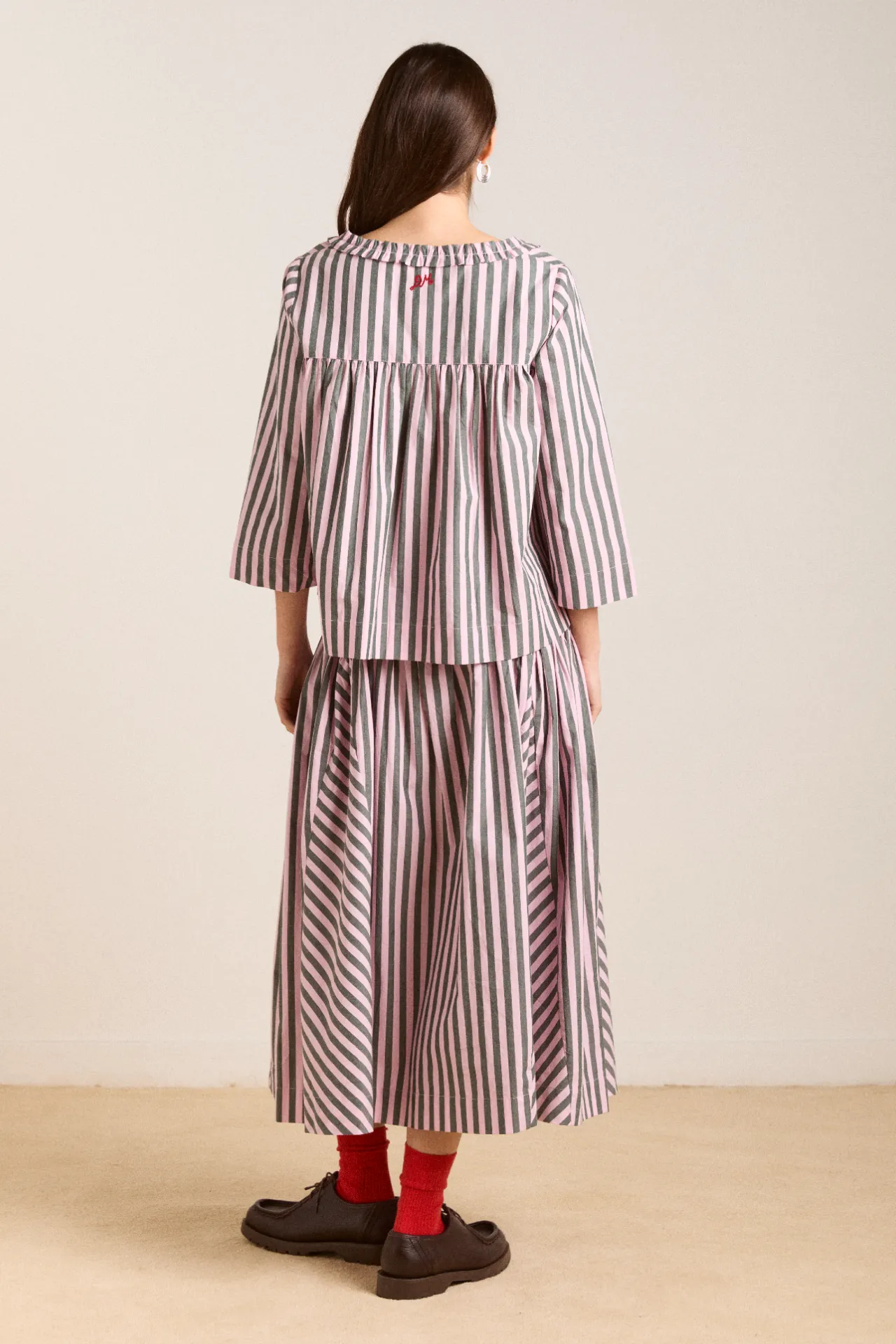 leilani blouse - garden stripe sold by Damson Madder product image thumbnail 3