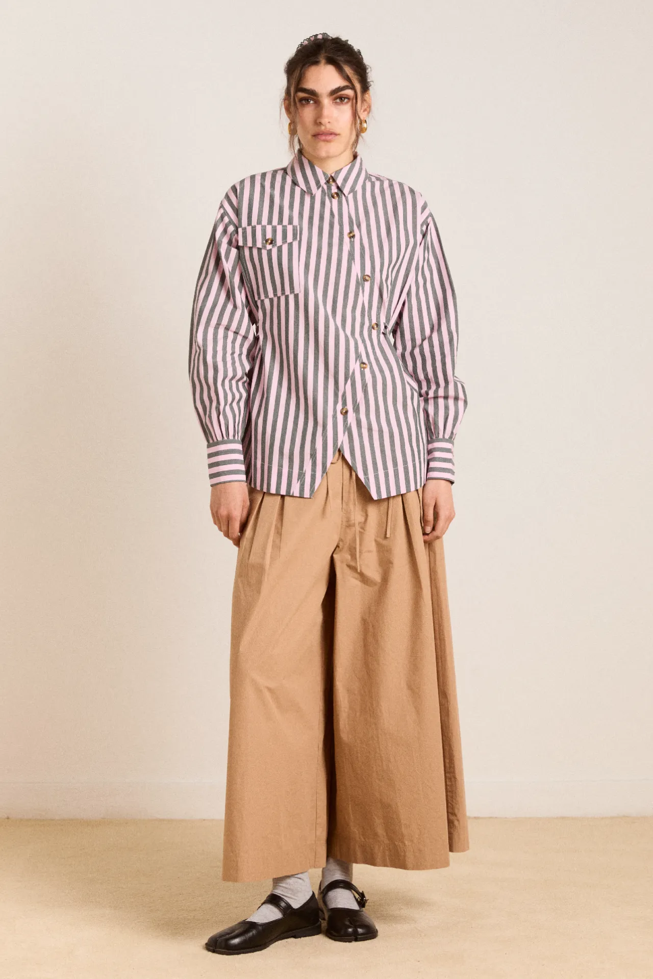 lux shirt - garden stripe sold by Damson Madder product image thumbnail 2