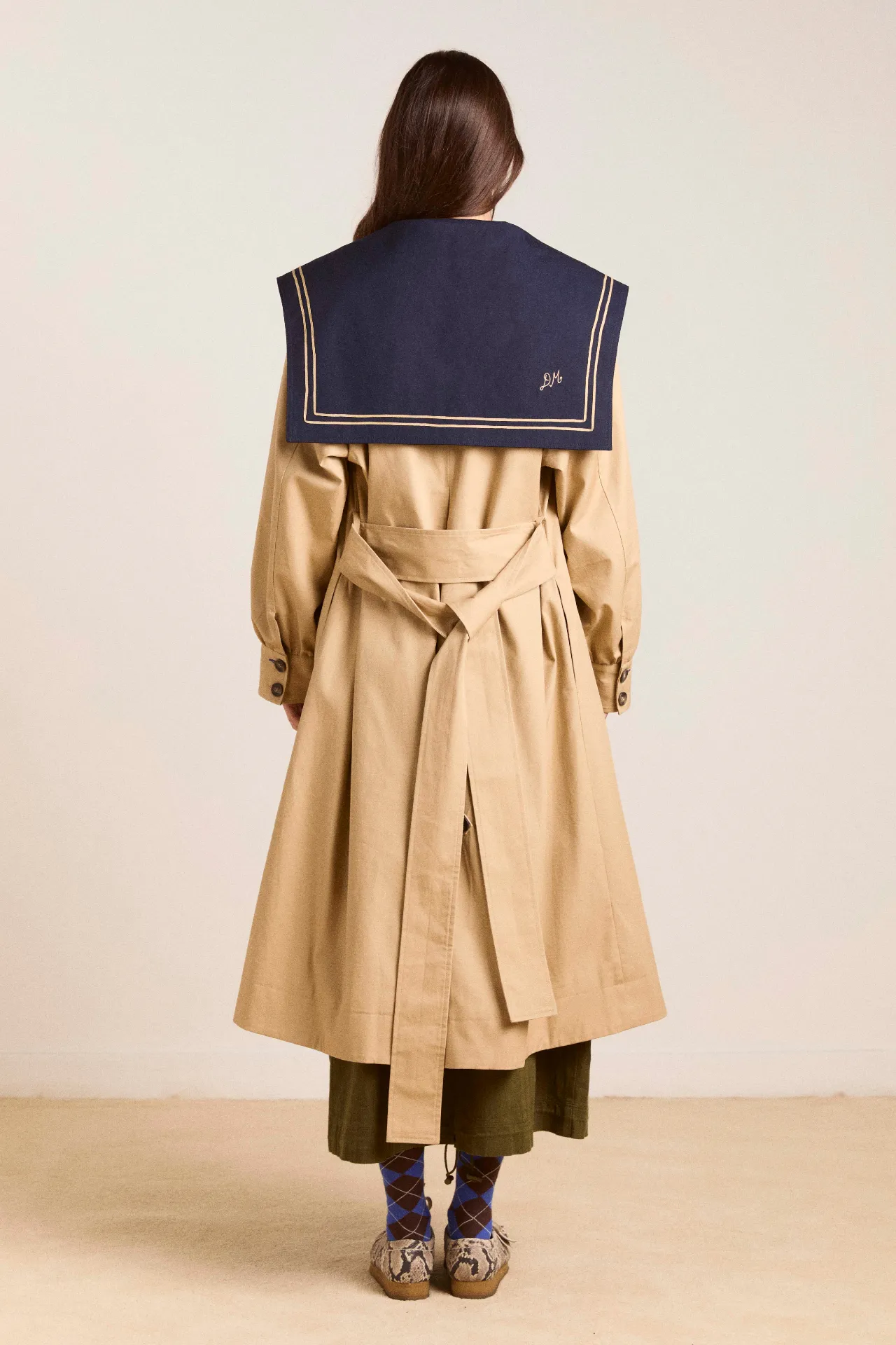 Ella Trench - Navy Tan sold by Damson Madder product image thumbnail 3