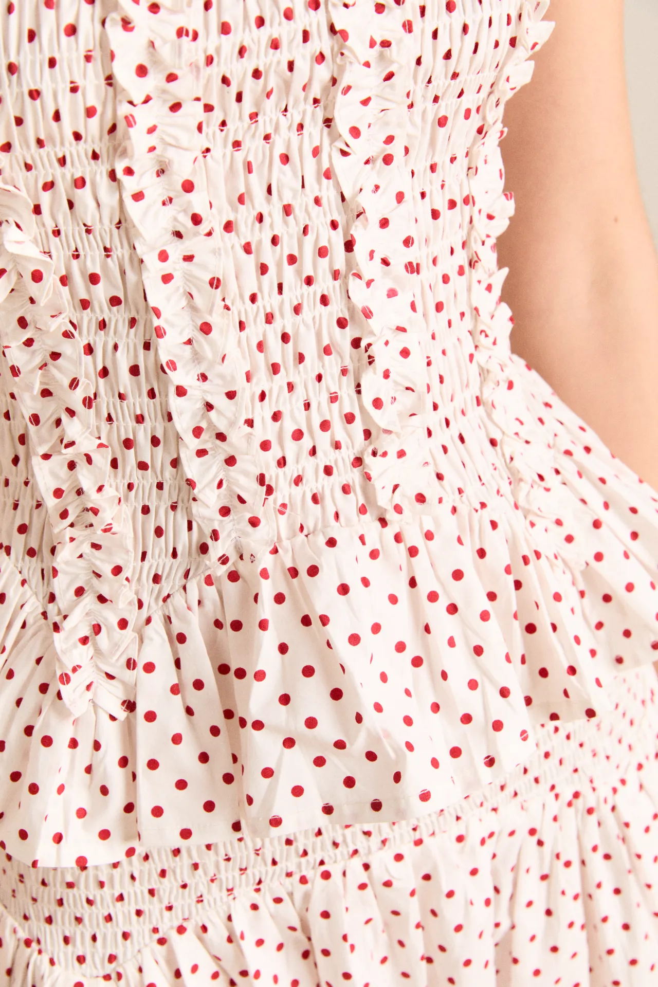 raphi cami - off white and red spot sold by Damson Madder product image thumbnail 2