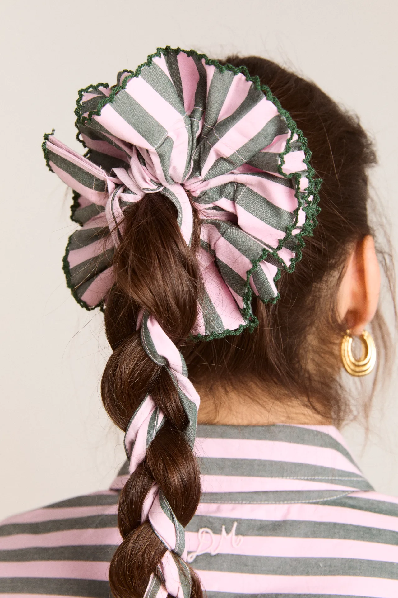 garter bun wrap - garden tulle stripe sold by Damson Madder product image thumbnail 2