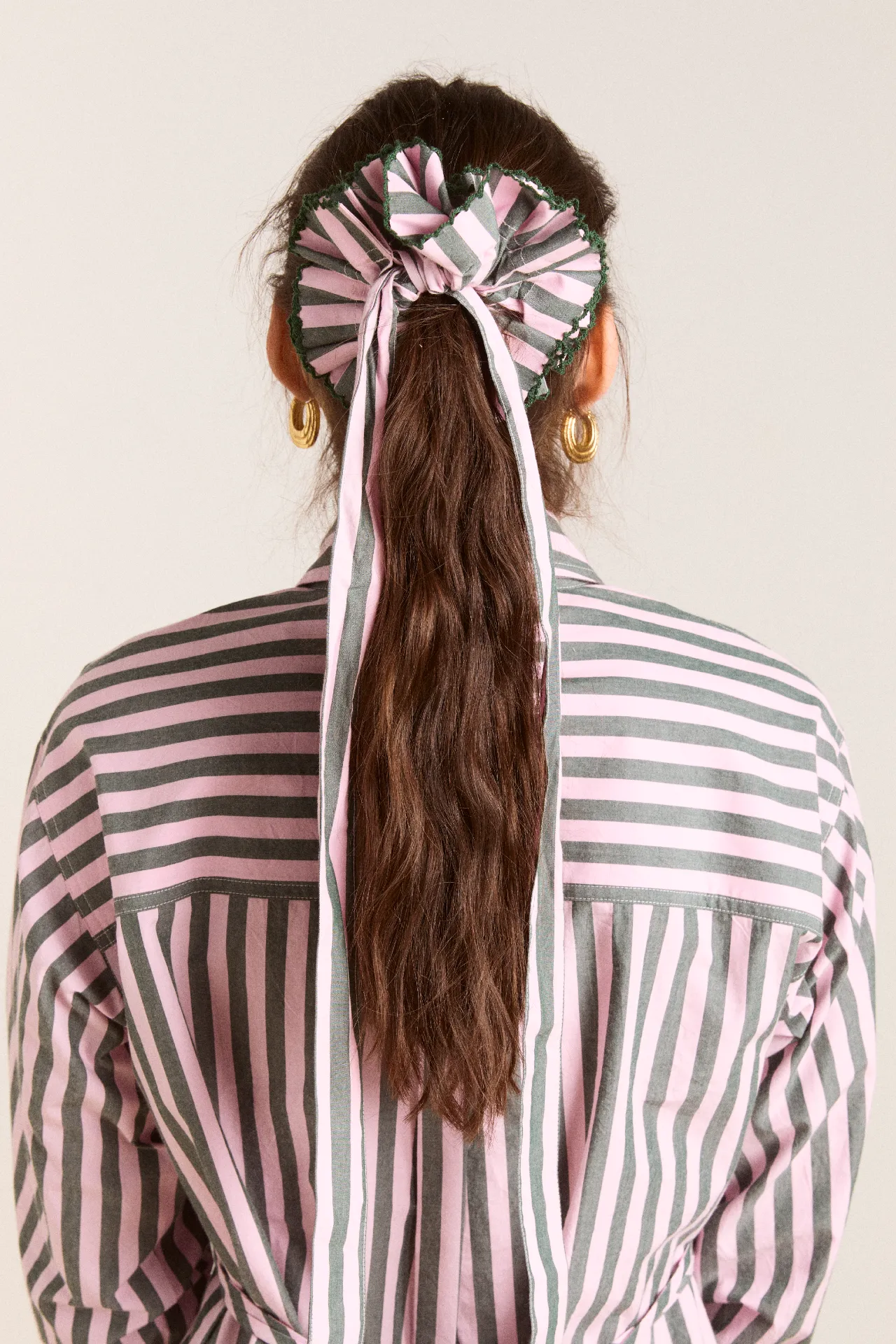 garter bun wrap - garden tulle stripe sold by Damson Madder product image thumbnail 4