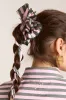 garter bun wrap - garden tulle stripe sold by Damson Madder
