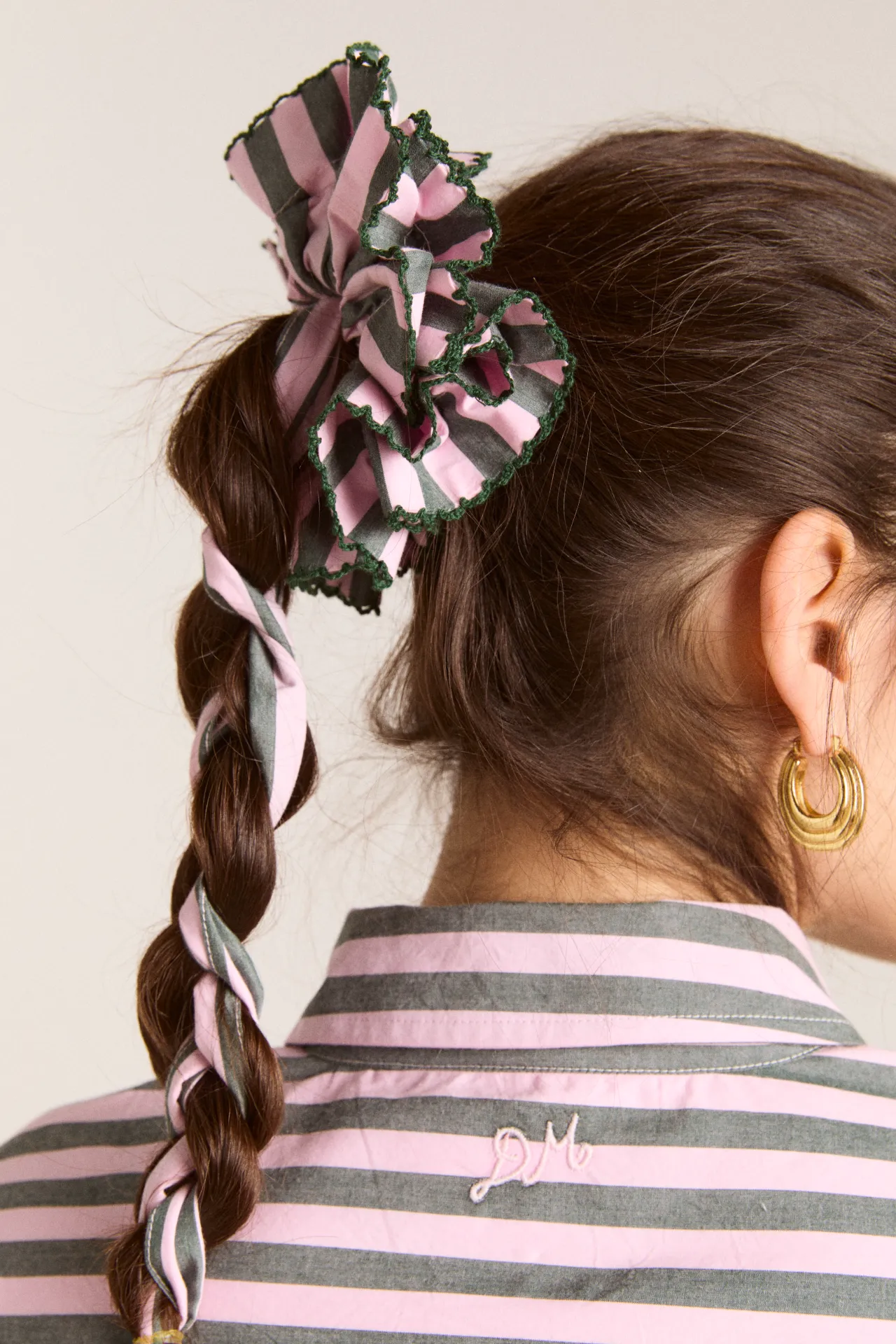 garter bun wrap - garden tulle stripe sold by Damson Madder product image thumbnail 3