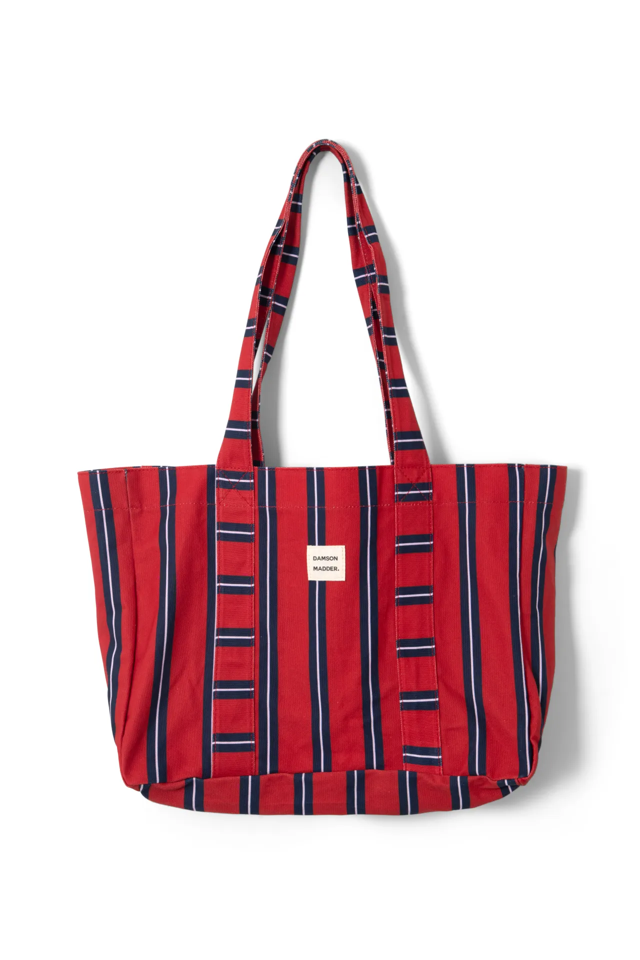 dm canvas tote - red stripe sold by Damson Madder product image thumbnail 5