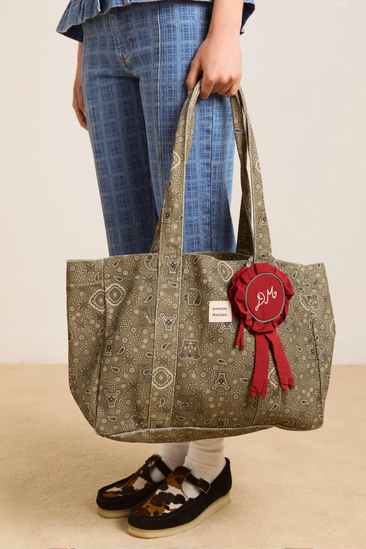 rosette pouch bag charm purse - red sold by Damson Madder product image thumbnail 2