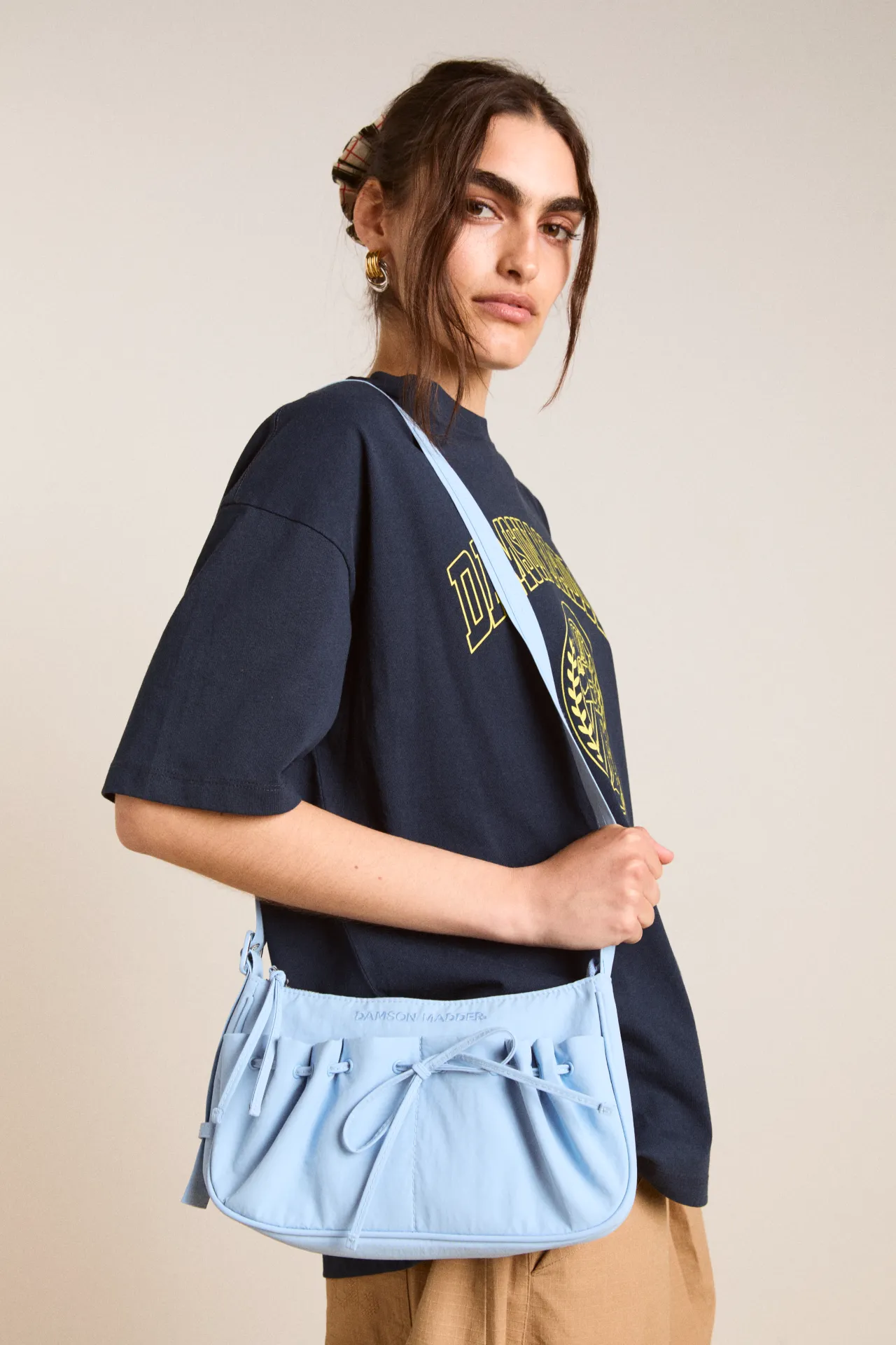 zuri bag - blue sold by Damson Madder