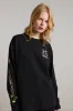 sunday strolls long sleeve tee - black sold by Damson Madder