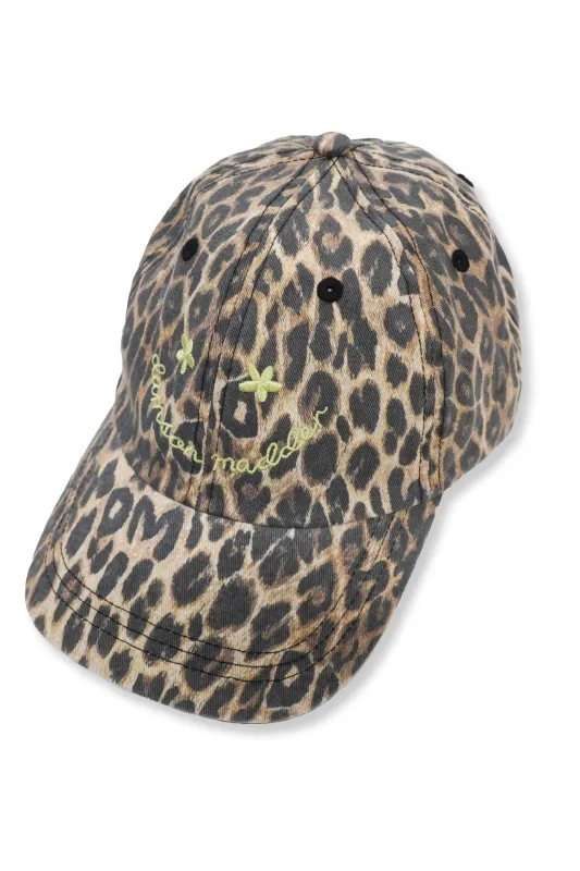 smiley cap in leopard print sold by Damson Madder