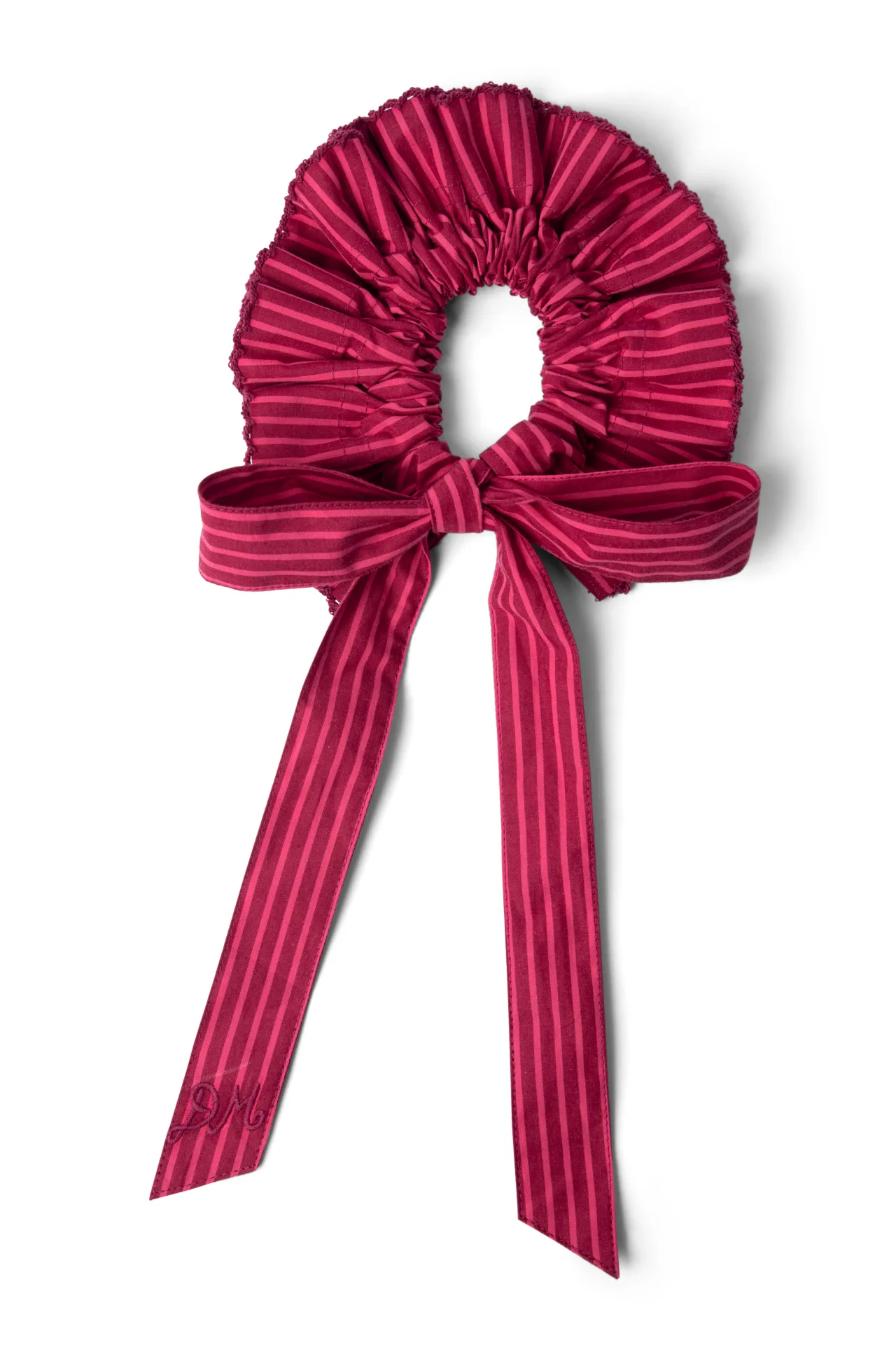 garter bun wrap in berry business stripe sold by Damson Madder product image thumbnail 2