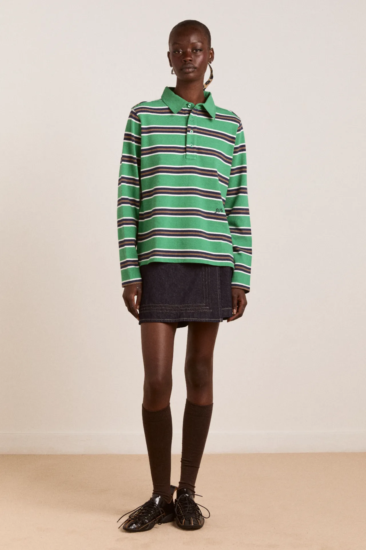 rory skort - indigo sold by Damson Madder product image thumbnail 2