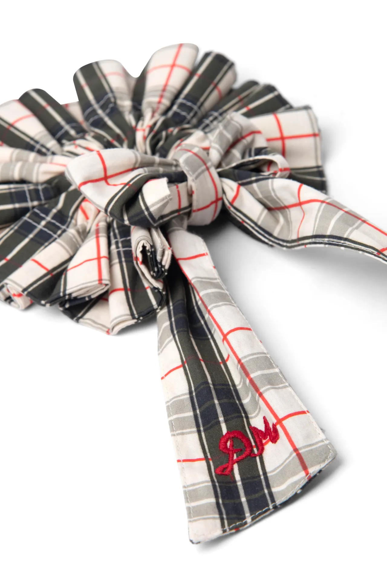 garter bun wrap - butter check sold by Damson Madder product image thumbnail 3