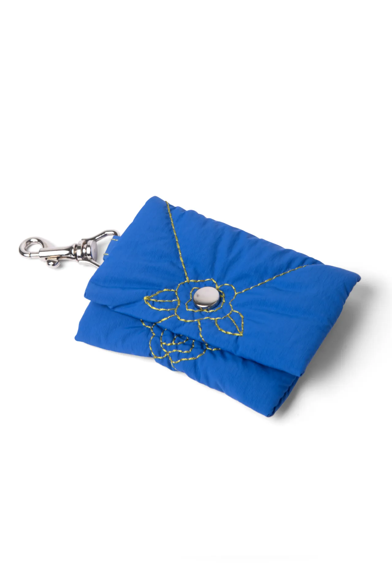 roz pouch - blue sold by Damson Madder