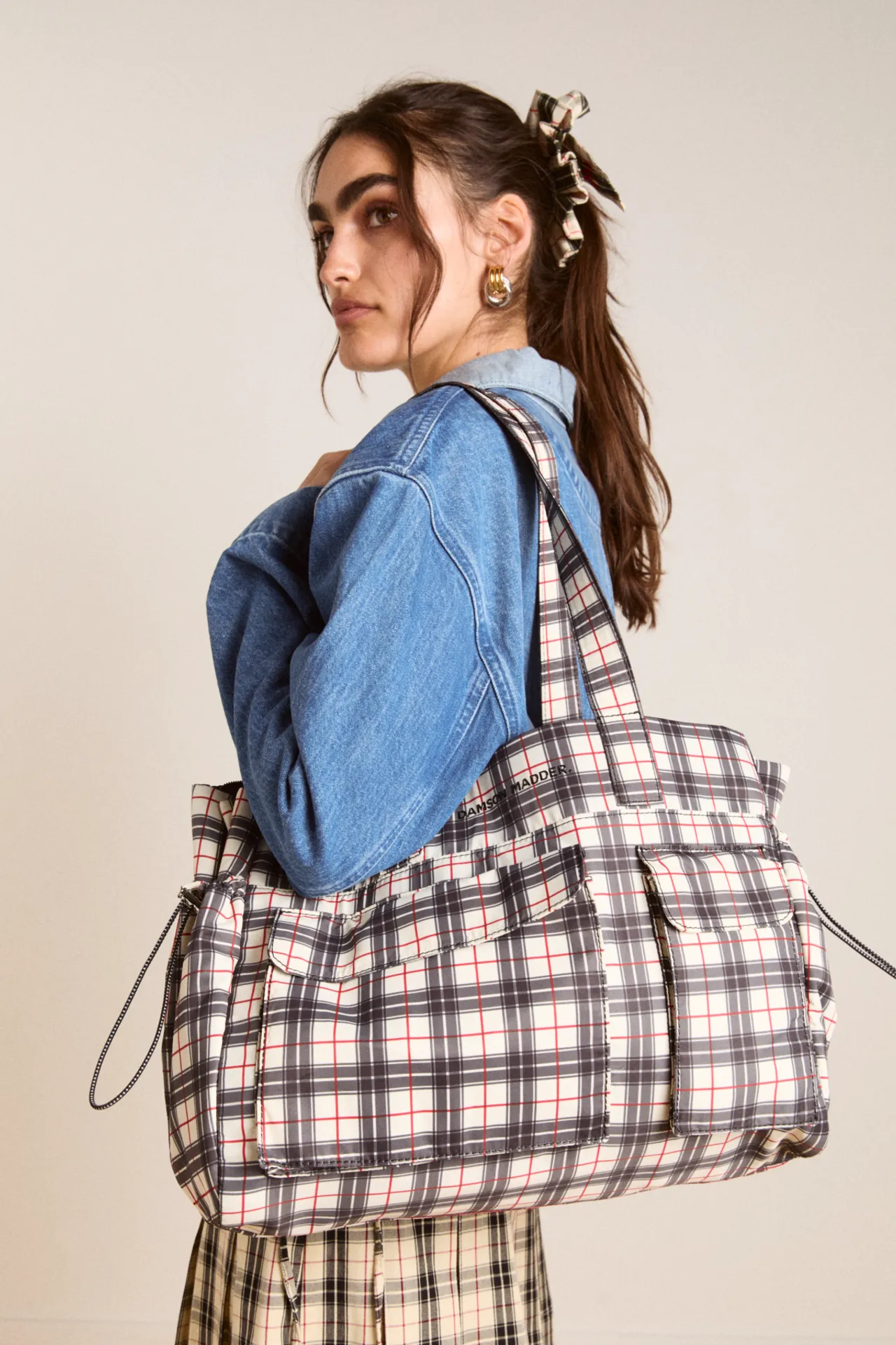 eliza bag - check sold by Damson Madder product image thumbnail 3