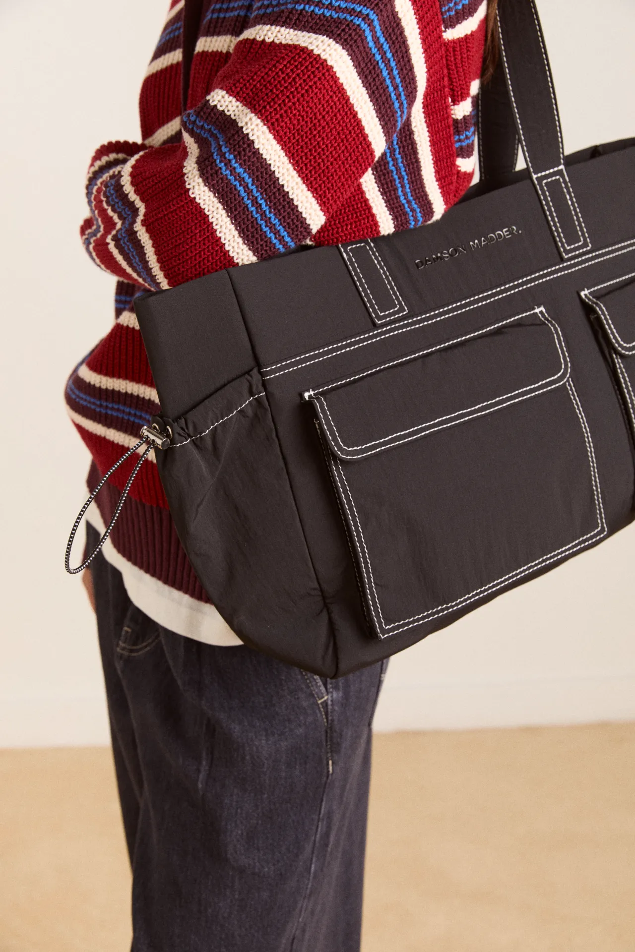 eliza techy tote bag - black sold by Damson Madder product image thumbnail 3