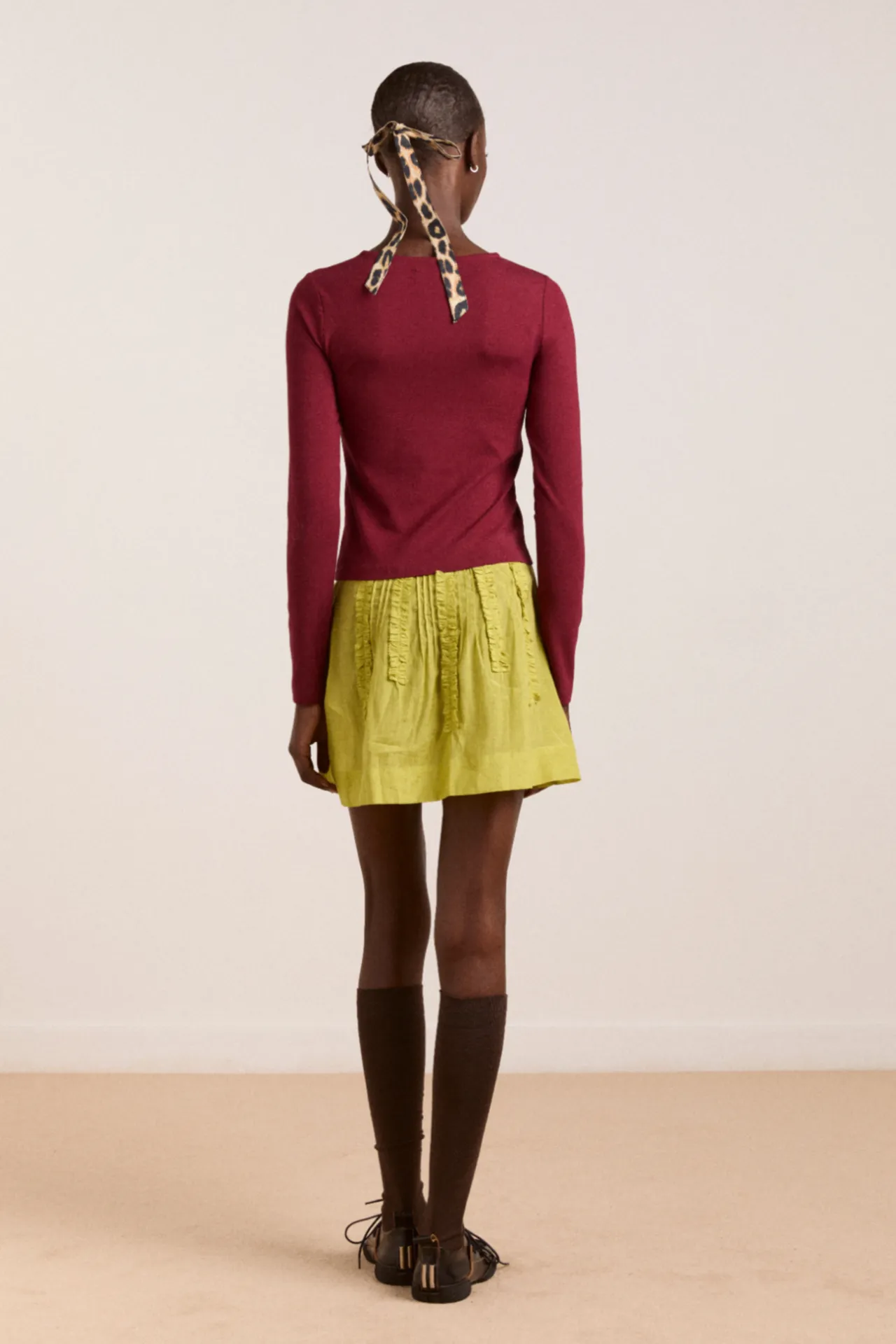 ninette ls top - burgundy sold by Damson Madder product image thumbnail 4
