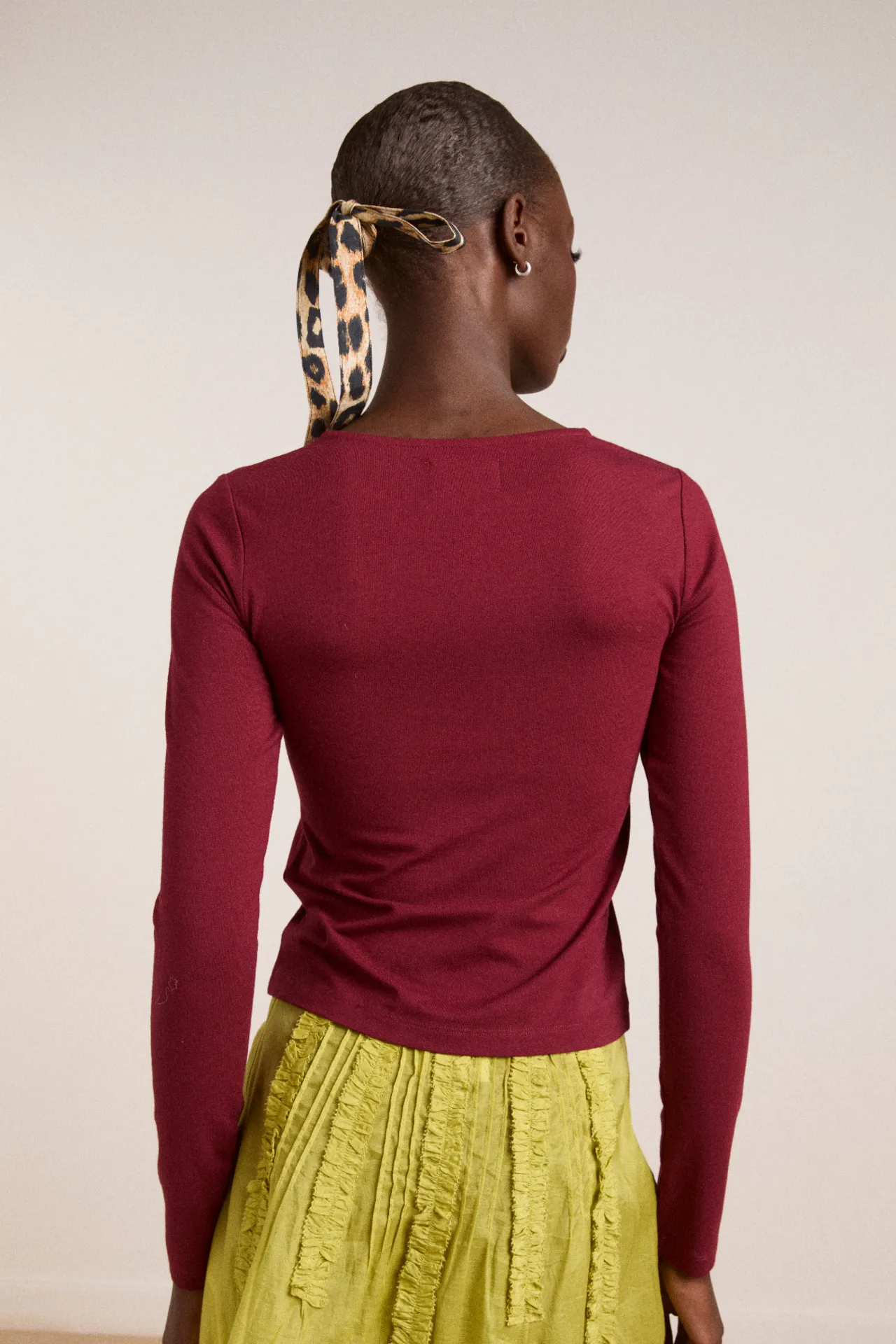 ninette ls top - burgundy sold by Damson Madder product image thumbnail 3