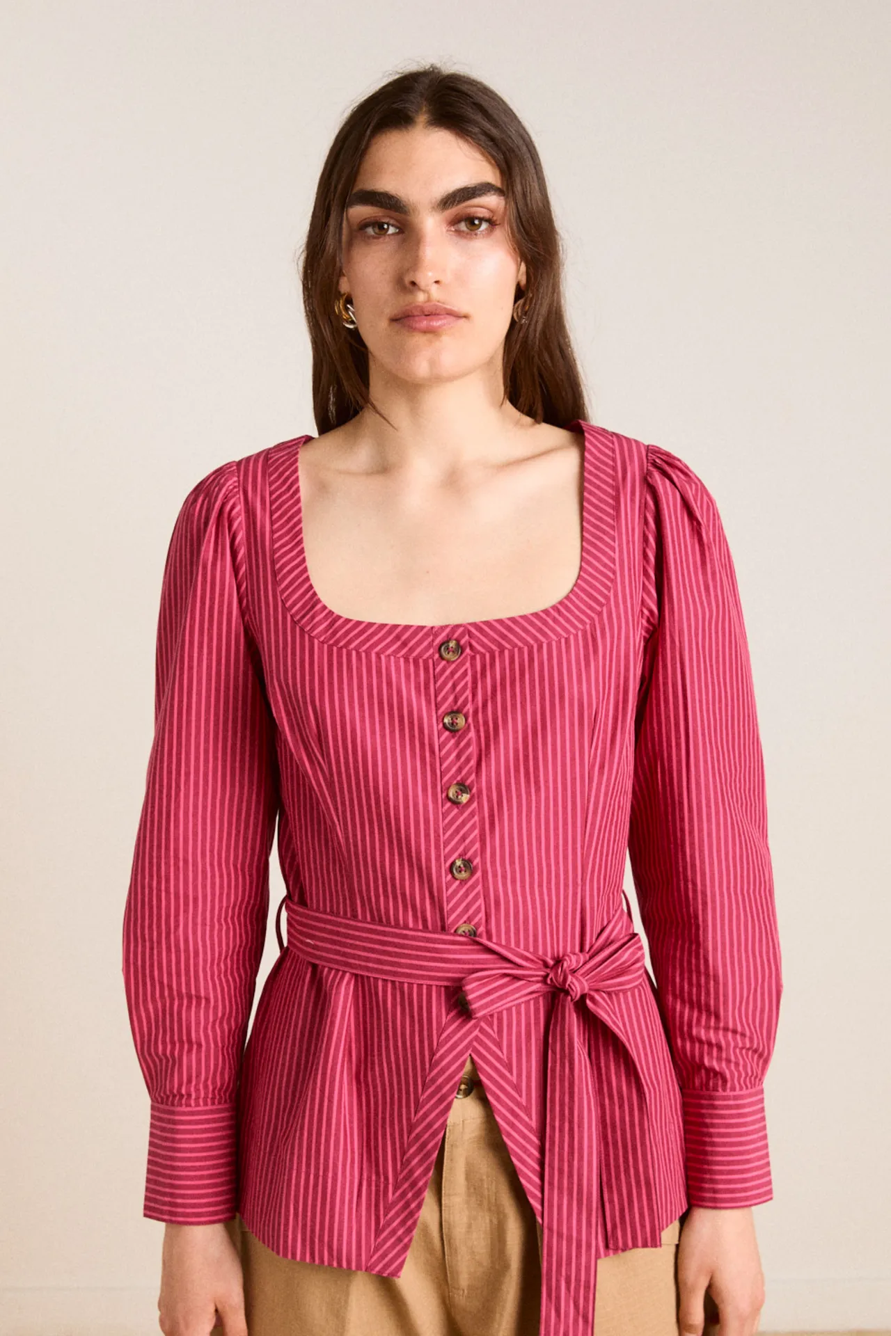 clare blouse - berry business sold by Damson Madder