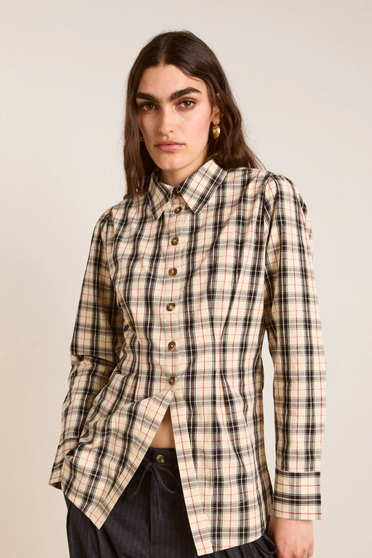harley shirt - butter check sold by Damson Madder product image thumbnail 2