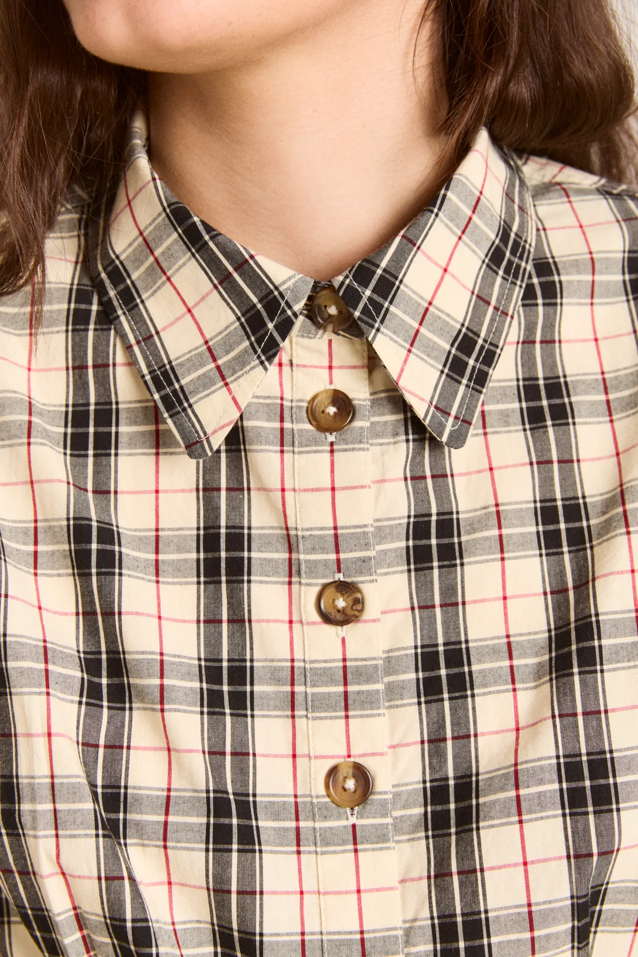 harley shirt - butter check sold by Damson Madder product image thumbnail 5