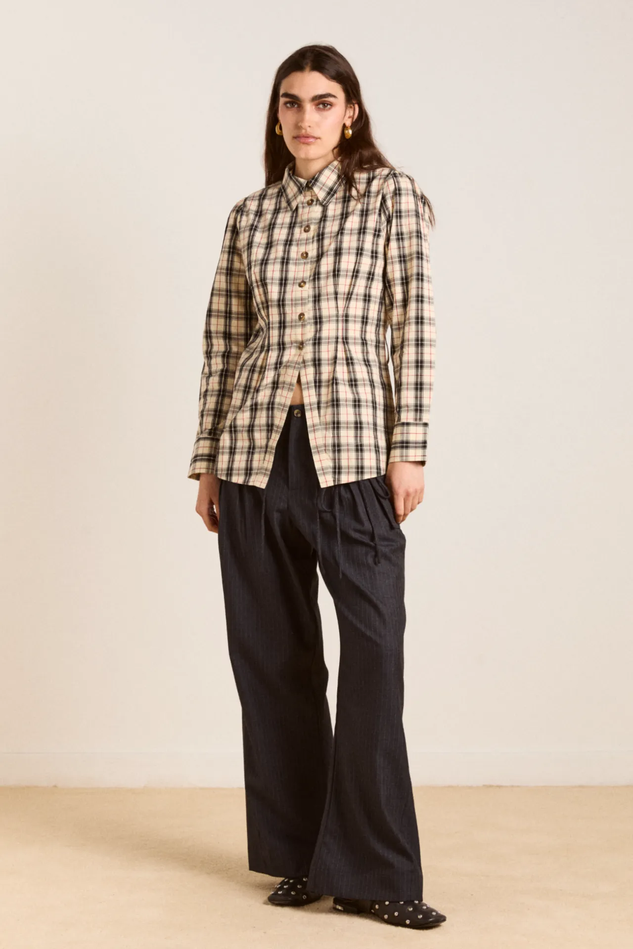 harley shirt - butter check sold by Damson Madder product image thumbnail 4