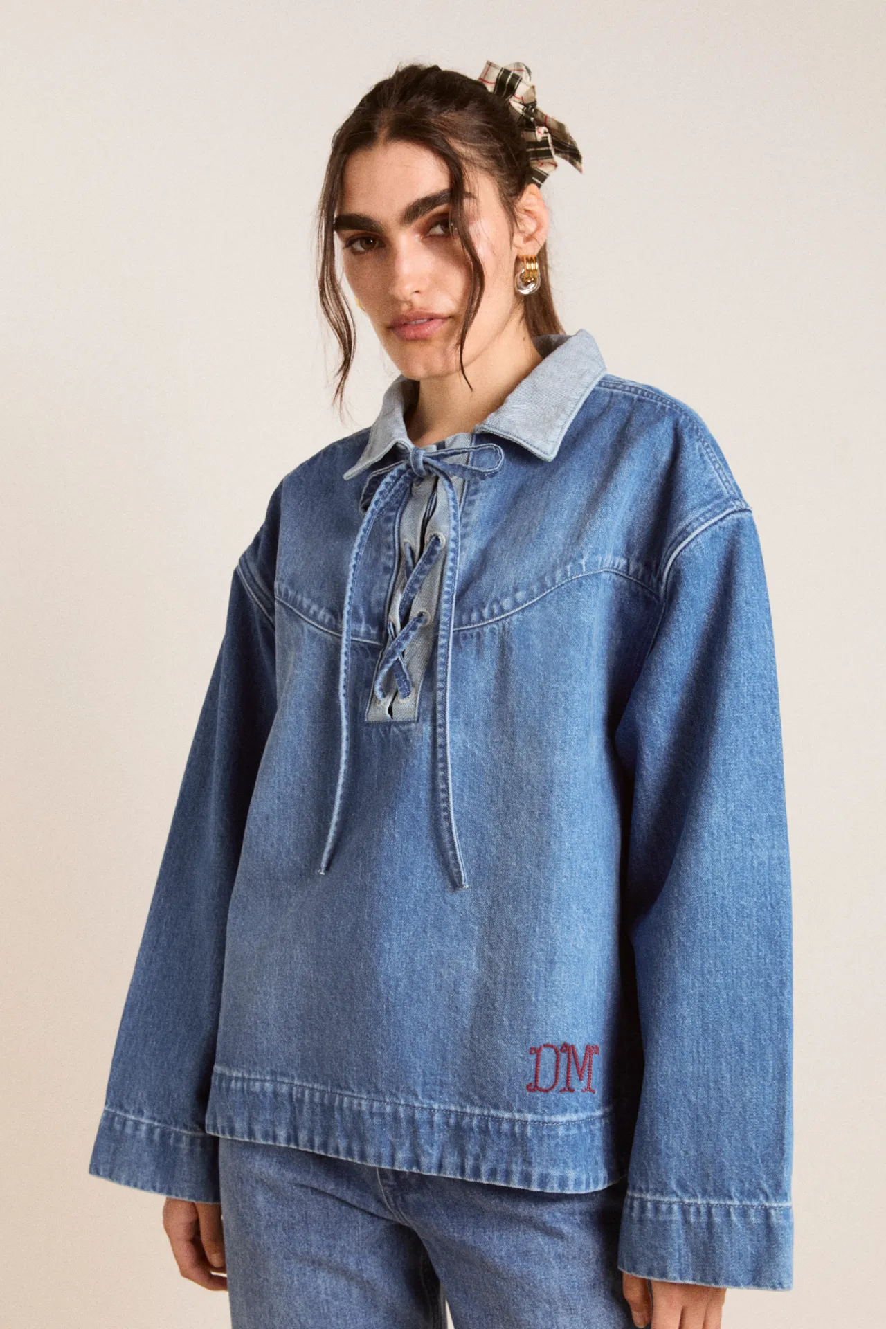 scarlett rugby shirt - bayou wash sold by Damson Madder product image thumbnail 4