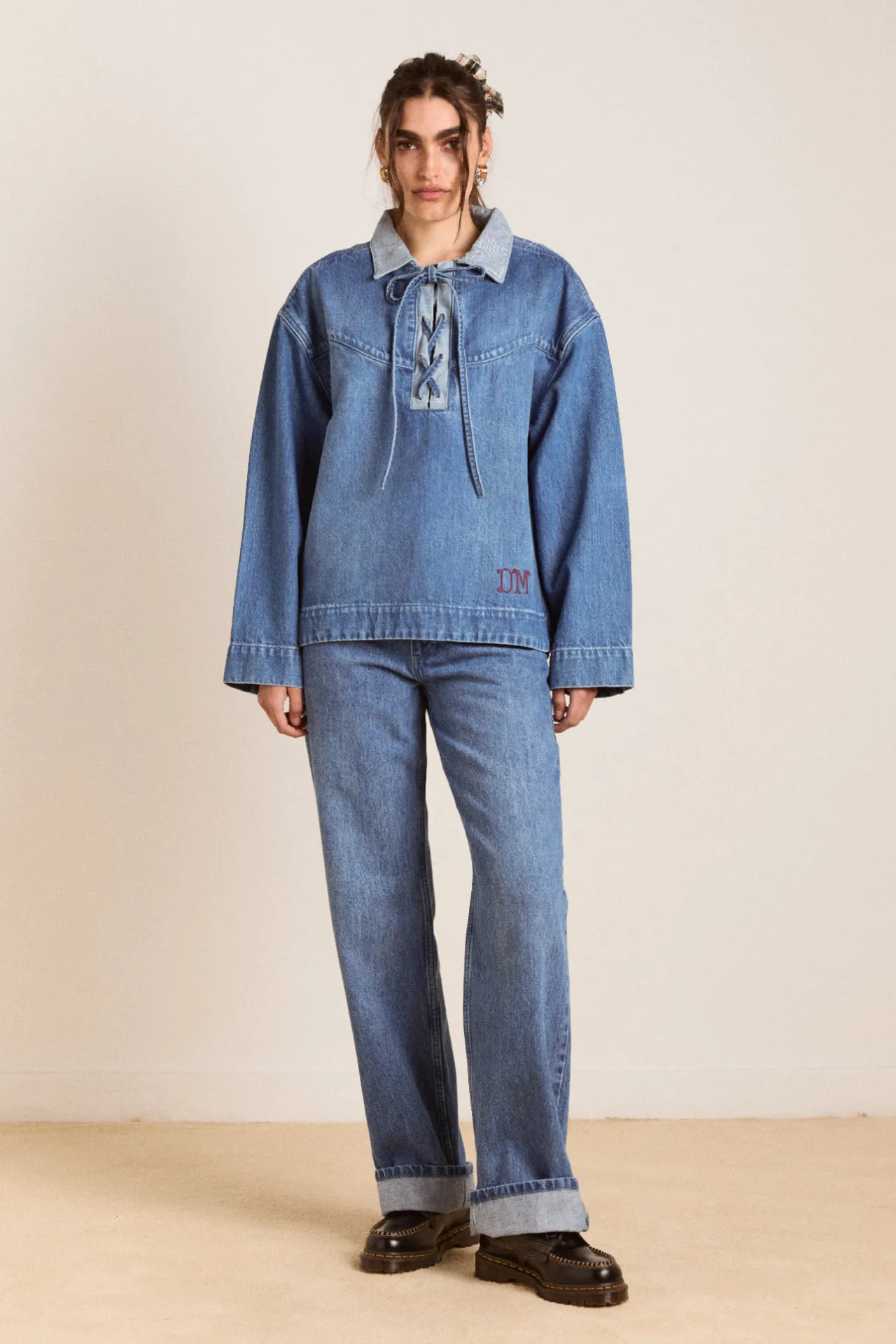 sylvie jeans - bayou wash sold by Damson Madder product image thumbnail 2