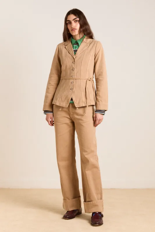 francie blazer - tan sold by Damson Madder