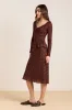 suri shirred sheer blouse - burgundy spot sold by Damson Madder