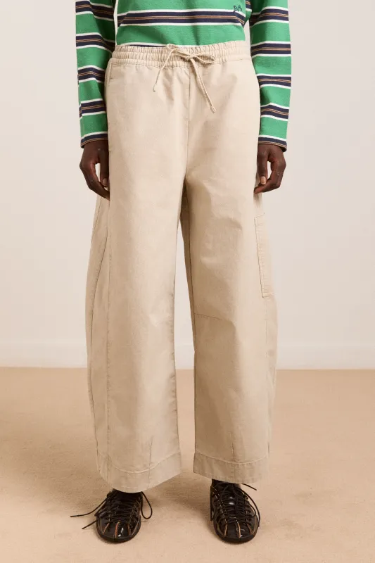 felix twill trouser - stone sold by Damson Madder