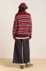 soft denim pleated marj culottes sold by Damson Madder