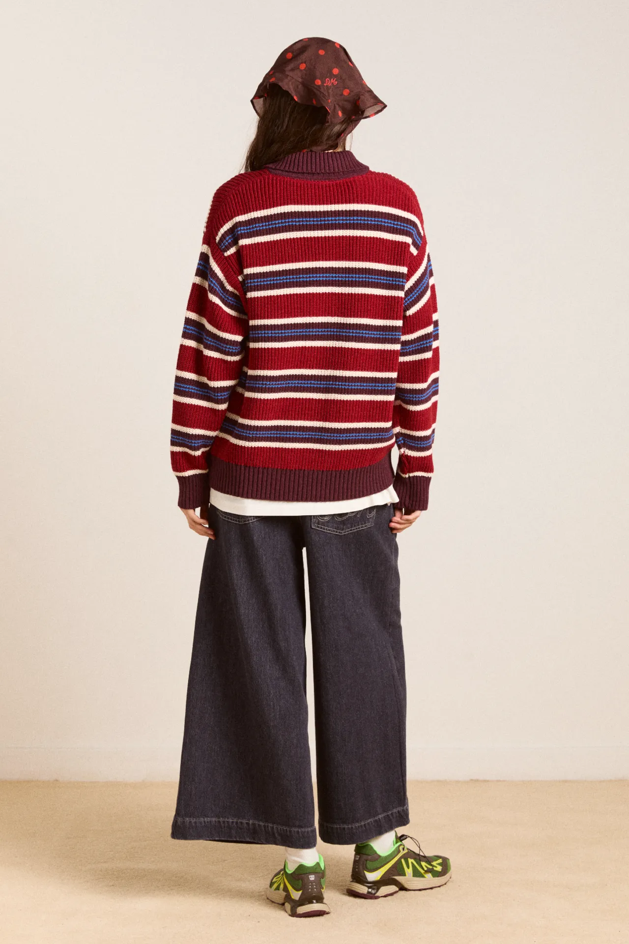 soft denim pleated marj culottes sold by Damson Madder product image thumbnail 4